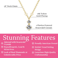 thumbnail image 3 of Cate & Chloe Andy 18k Yellow Gold Plated 2-Stone Drop Necklace with Swarovski Crystals for Women, 3 of 9