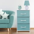 thumbnail image 5 of Sorbus 3 Drawer Nightstand Dresser, Aqua, 17.75” L x 11.87” W x 28.75” H, 5 of 6
