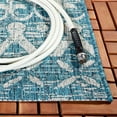 thumbnail image 3 of SAFAVIEH Courtyard Anson Geometric Indoor/Outdoor Area Rug, Teal/Grey, 8' x 11', 3 of 9