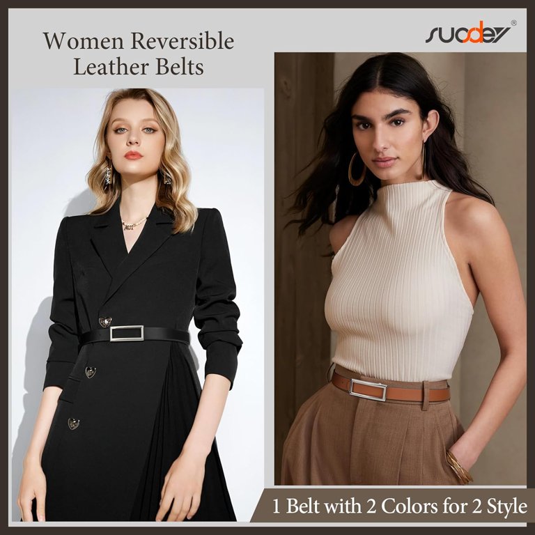Women Reversible Leather Belts for Jeans Pants Dresses  display picture 3
