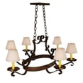 thumbnail image 5 of Meyda 141763 40 in. Handforged Oval 6 Light Chandelier, Rustic Iron, 5 of 5