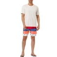 thumbnail image 2 of Lars Amadeus Men's Shorts Swim Shorts Drawstring Waist Summer Board Shorts, 2 of 6