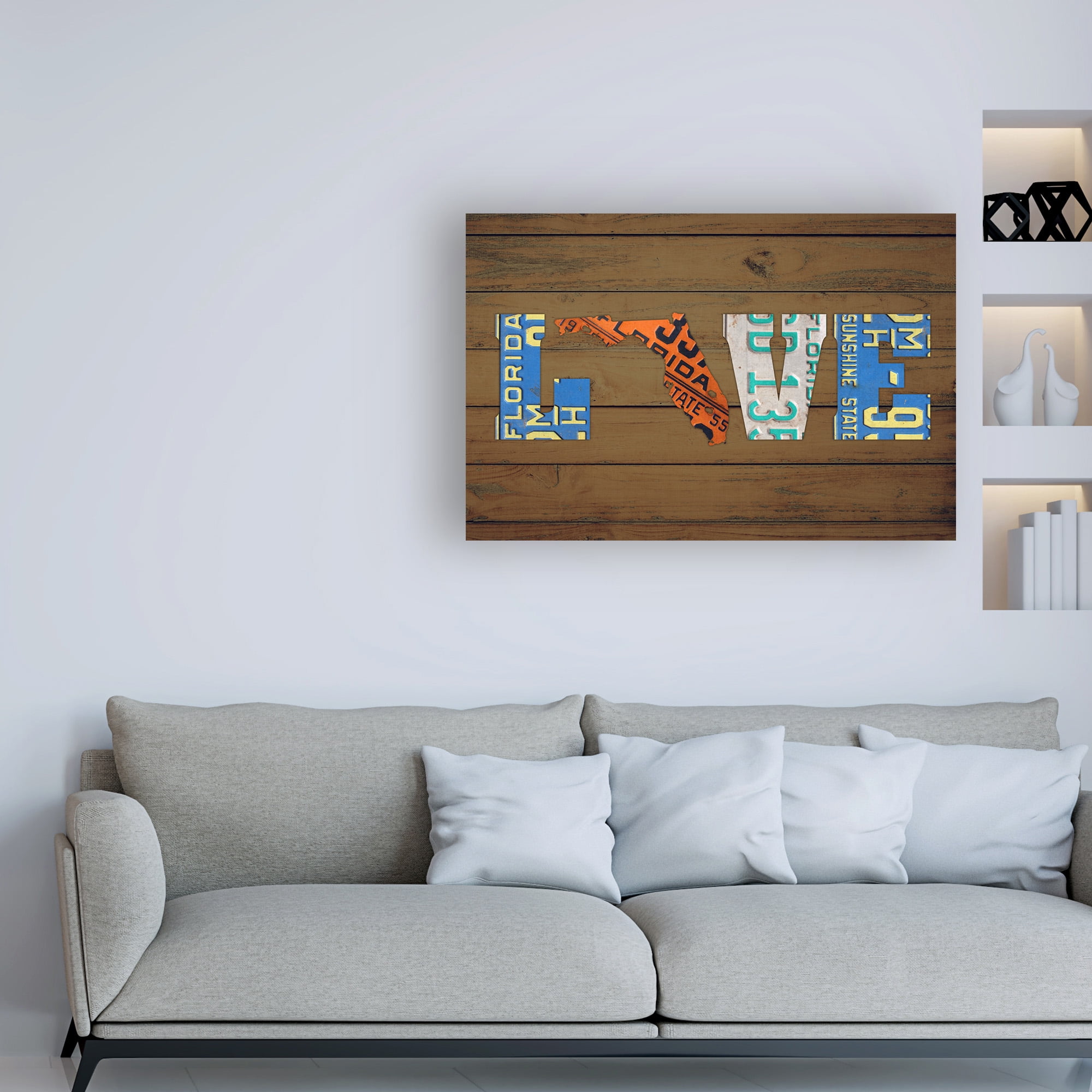Trademark Fine Art 'FL State Love' Canvas Art by Design Turnpike