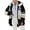 A Black, variant on Womens Winter Fuzzy Fleece Jacket Hooded Color Block Patchwork Cardigan Coats Outerwear with Pockets