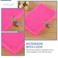 thumbnail image 4 of Plush Cover Journal Plush Cover Notepad Lock Design Notebook Decorative Plush Notepad Gift, 4 of 9