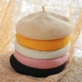 thumbnail image 4 of LinYooLi Bérets Français pour Femmes Printemps Automne Hiver Bérets d'Extérieur Style de Rue Casquette Simple Laine Chaude Bonnet Féminin, 4 of 6
