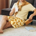 thumbnail image 5 of Logiee Hot Dog 3 Print Men's Pajama Shorts with Drawstring & Pockets,Sleep Shorts for Men,Sleepwear Bottoms,Elastic Waistband Loungewear-4X-Large, 5 of 6