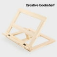 thumbnail image 3 of Atril de madera portátil para libros, soporte de lectura de madera, atril ajustable y plegable para libros de cocina, tabletas de recetas, 3 of 8