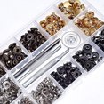 thumbnail image 2 of Ensemble de 100 Kit de Boutons-Pression Outil Bouton Boutons-Pression avec Outils de Fixation pour Vêtements, 2 of 8