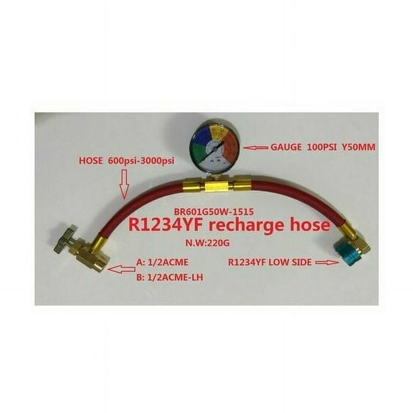 Refrigerant Recharge Kit, Optimized For R1234Yf Compatibility And Solid Construction