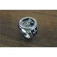 thumbnail image 6 of GKNET Men's Popular Fashion Saint Michael Stainless Steel Cross Knight Rings Size 7-13, 6 of 8