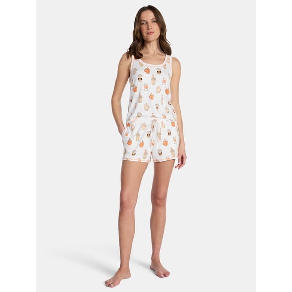 Halloween Women's Hacci Knit Tank Top and Shorts Pajama Set from Way to Celebrate, 2-Piece, Sizes XS-3X