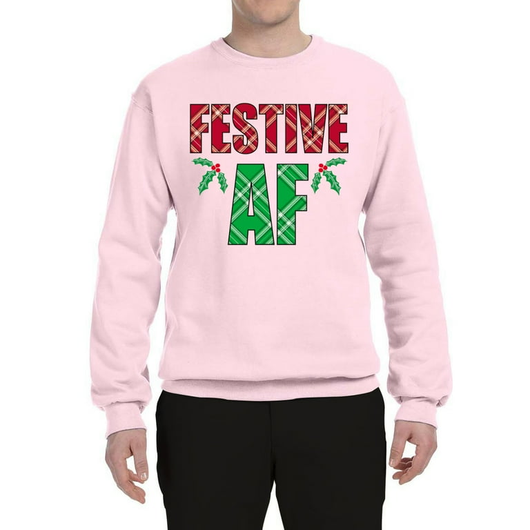 Festive af pink sweatshirt new arrivals