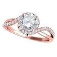 thumbnail image 2 of Aonejewelry 3/4 Ct. Halo Diamond Engagement Bridal Ring Set 14K Solid Rose Gold, 2 of 4
