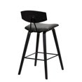 thumbnail image 4 of Hawthorne Collections 26" Modern Faux Leather Counter Stool in Gray, 4 of 5