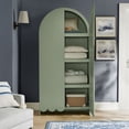 thumbnail image 5 of Modway Dahlia 78 Inch Fluted and Scalloped Arched Storage Cabinet in Sage, 5 of 10