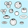 thumbnail image 2 of BeadTin Royal Blue Opaque Plastic Craft Bead Mix (4oz), 2 of 2