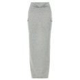 thumbnail image 2 of Aayomet Sequin Skirt For Women Women's Terry Cotton and Modal Drawstring Sweatshirt Skirt,Gray M, 2 of 5