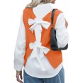 thumbnail image 4 of Sleeveless Women Bow Tie Casual Knit Sweater Tank Tops Crop Vest, 4 of 6