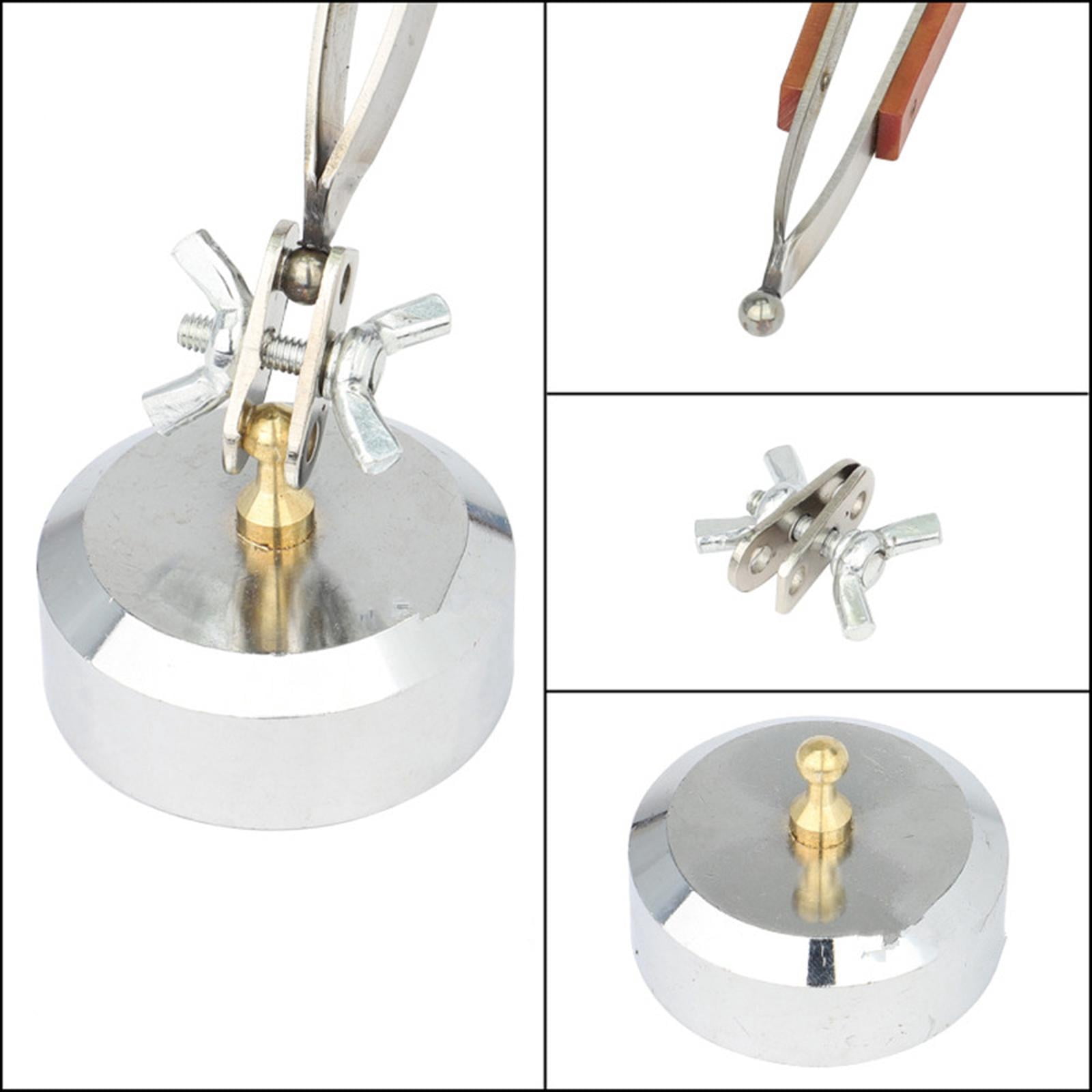 Cross Locking Jewelry Soldering Tweezers with Base 360°Rotation, Stainless Steel Jewelry Making Repair Tweezers Kit Watch Accessories