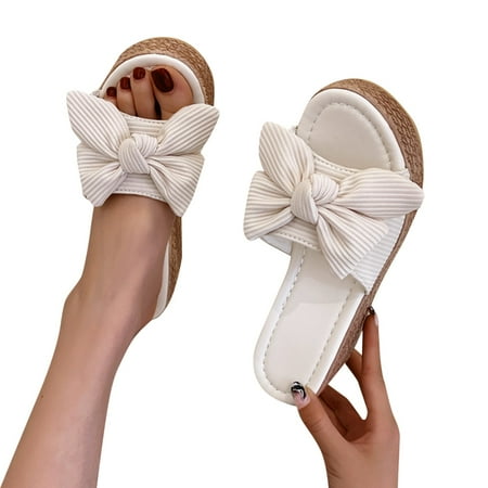 

Christmas Fashion Womens Breathable Lace Up Shoes Thick Soled Wedges Casual Sandals