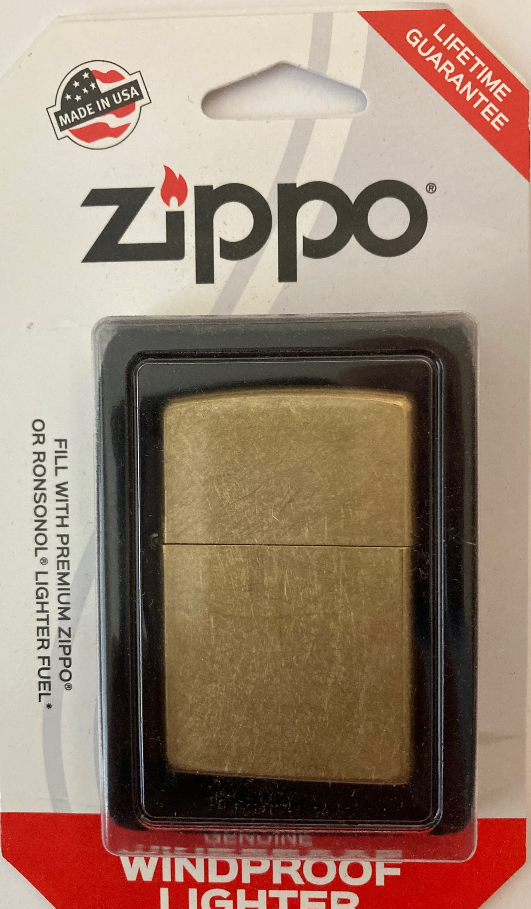 ZIPPO WPL STRT BRASS