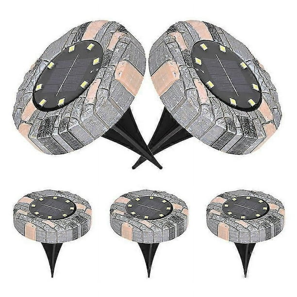 4 Pack Led Solar Power Ground Lights Floor Decking Outdoor Garden Lawn Path