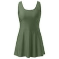 thumbnail image 5 of Daznico Women Plus Size Swimsuits Two Piece Bathing Blouson Tankini Tops with Swim Shorts Athletic Swimwear,M, 5 of 6
