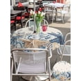 thumbnail image 5 of Outdoor Tablecloth with Umbrella Hole for Patio/Picnic/Party/Camping, Blue Starfish Coastal Waterproof Table Cloth Round Cover Washable, Eucalyptus Summer Nautical Shell Rustic (Dia 54"), 5 of 8