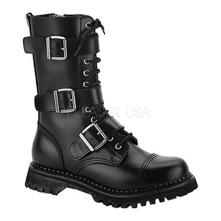 Demonia Black Triple Zipper Revolver Combat Boots Goth Emo Size Men 8 Demonia Boots for Men on Sale up to 90% Off: Poshmark main image 4