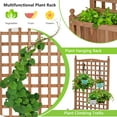 thumbnail image 5 of Costway 50in Wood Planter Box  w/Trellis Mobile Raised Bed for Climbing Plant, 5 of 11