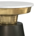 thumbnail image 5 of Simpli Home Jaxine 16 inch Wide Marble and Metal Contemporary Side Table in Black and Gold, 5 of 5