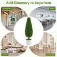 thumbnail image 3 of Resenkos 2-Pack 3-Foot Artificial Cedar Teardrop Topiary Tree, Includes Nursery Pot, Green, 3 of 8