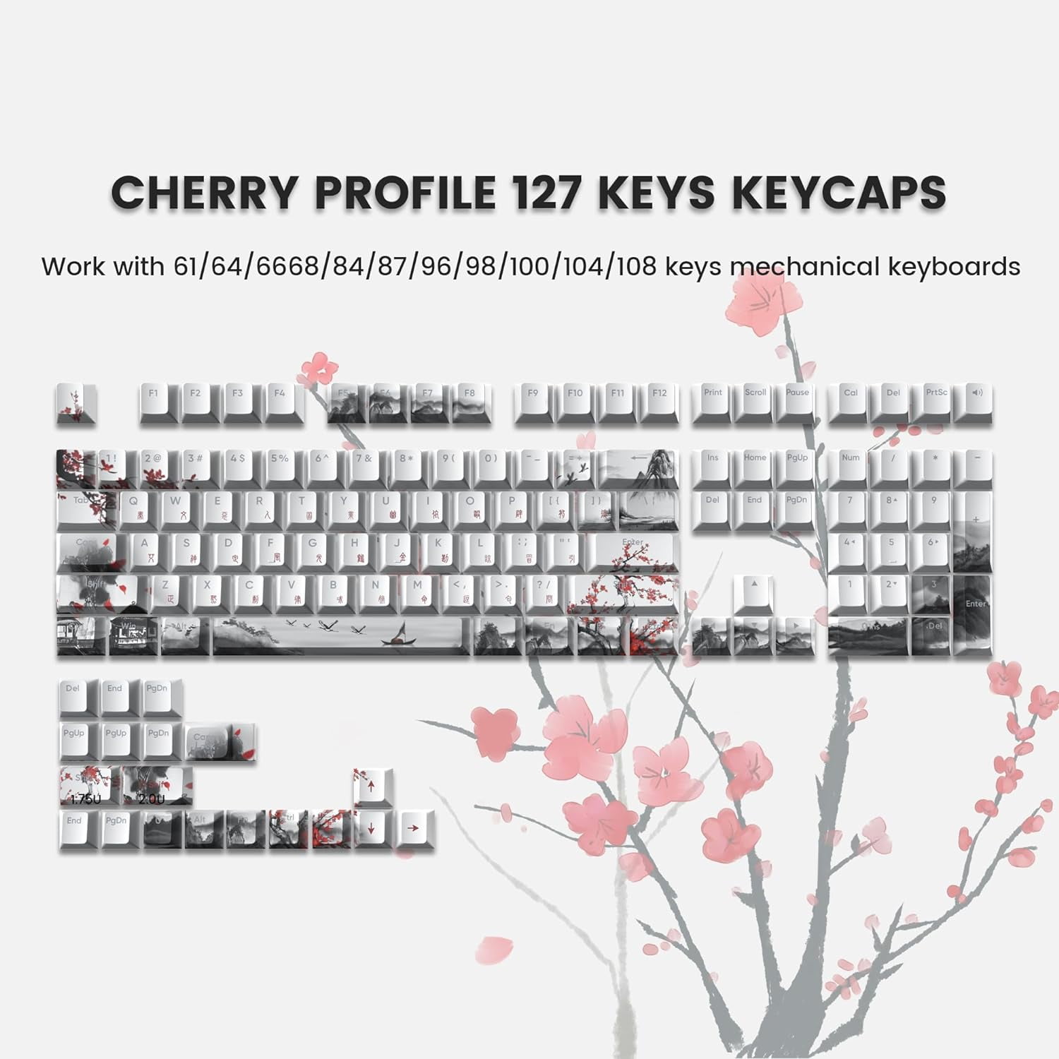 135 Keys Cute PBT Keycaps - Cartoon Dye Sublimation Keycap Set With Puller For Mechanical Keyboard 1 thumbnail image