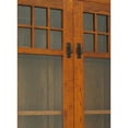 thumbnail image 3 of 2 Door Bookcase with 3 Removable Shelves and Windowpane Design  Oak Brown, 3 of 4