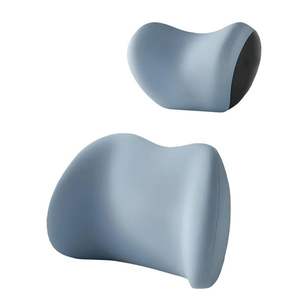 Kit de cojín para coche, almohada cervical para coche, almohada lumbar universal de alto rendimiento para Azul