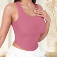 thumbnail image 2 of ZyeKqe Workout Tank Tops for Women Sleeveless Athletic Shirts Square Neck Crop Yoga Top Stretchy Slim Fitted Basic Tees, 2 of 6