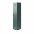 thumbnail image 4 of Novogratz Cache 1-Door Tall Single Metal Locker Style Storage Cabinet, Hunter Green, 4 of 12