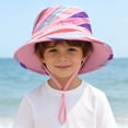 thumbnail image 2 of CYRBOKO Boys' Sun Cap, Size Adjustable Ventilated Pure Cotton UV Protection Outdoor Cap Pink Size 1 T, 2 of 9