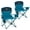 Blue camping chairs, variant on Camping Chairs 350LBS Capacity, Heavy Duty Folding Chair with 4-Can Cooler Bag, Portable Outdoor Chair with Cup Holder for Adults, Collapsible for Tailgating, Beach, Fishing