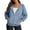 81#Sky Blue, variant on Womens Zip Up Hoodies Cropped Jackets Oversized Sweatshirts Fall Fashion Tops 2025 Sweaters Winter Clothes Sky Blue XL