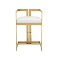 thumbnail image 2 of Pangea Home Kenzie 23.6" Stainless Steel Counter Stool in White/Gold, 2 of 2