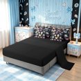thumbnail image 5 of meiyoeat Cute Baseball US Flag Full Size Bedding Sets for Boys, Sprinkle Ice Cream Drip Full Size Bed in a Bag, Black Reversible, 7pcs, 5 of 6