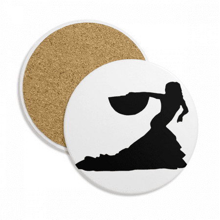

Performance Dancer Fan Dancing Coaster Cup Mug Tabletop Protection Absorbent Stone