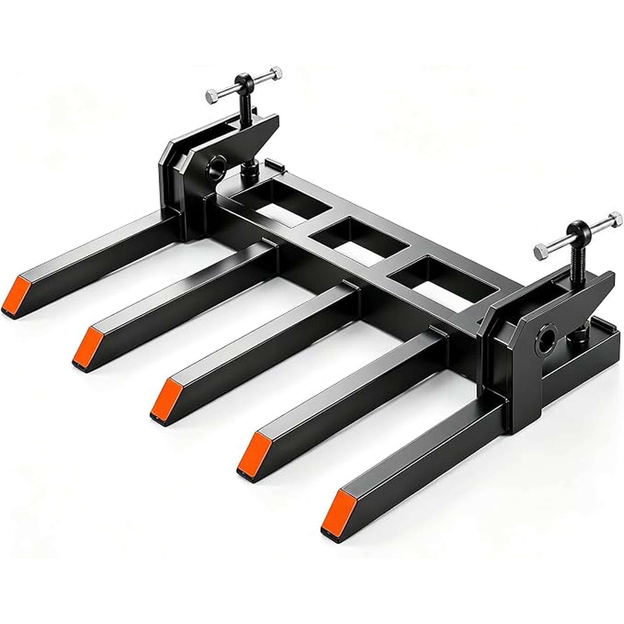 NORTHSKY Clamp-On Tractor Forks 48 Inch Pallet Forks for Tractor Bucket 5 Tine Heavy Duty Bucket Fork Attachment
