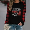 thumbnail image 1 of Hauts de Noël en Solde Blouse Décontractée Tendance à Manches Longues Col Rond Froncée Rouge TTG, 1 of 1