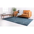 thumbnail image 2 of Unique Loom Davos Collection Modern Luxuriously Soft & Cozy Shag Area Rug, 10' 0 x 13' 0 Rectangular, Marine Blue, 2 of 2