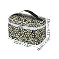 thumbnail image 2 of 1 Pc Lady Portable Peony Travel Cosmetic Bag for Vacation Business Travel Black Polyester, 2 of 3