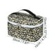 thumbnail image 2 of 1 Pc Bolsa de Cosméticos Portátil de Peonía para Viajes de Vacaciones y Negocios Negra de Poliéster, 2 of 3