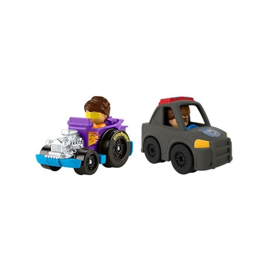 Bundle of 2 |Fisher-Price Little People Wheelies Race Car - (GMJ23 & GTV12)